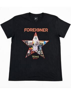 Foreigner Texas Tour 2022 Band T Shirt Mens 2X Black Concert Rock Graphic Tee